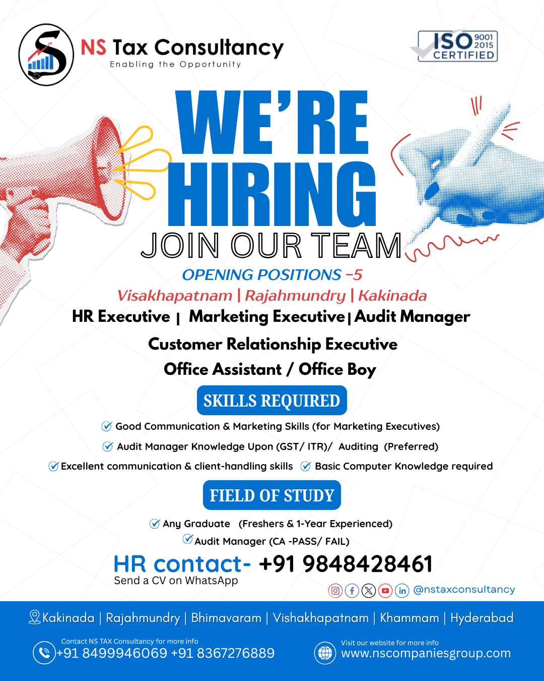 Kickstart Your Career with NS Tax Consultancy