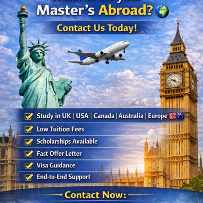 మీరు విదేశాల్లో (Abroad) Master’s చేయాలని అనుకుంటున్నారా? 🌍