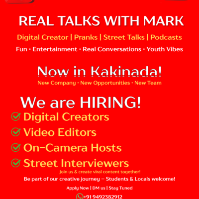 Digital Creators Video Editors On-Camera Hosts Street Interviewers