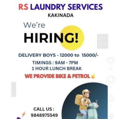 Delivery Boys Job in Kakinada – RS Laundry Services