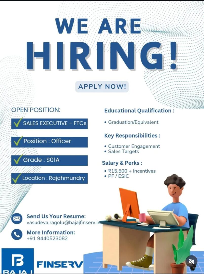 Sales Executive Jobs in Rajahmundry