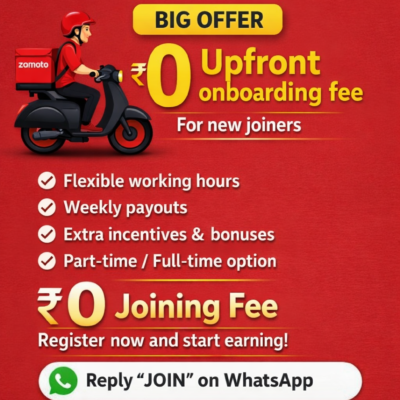 Zomato Delivery Partner Jobs – Earn Up to ₹35,000/Month