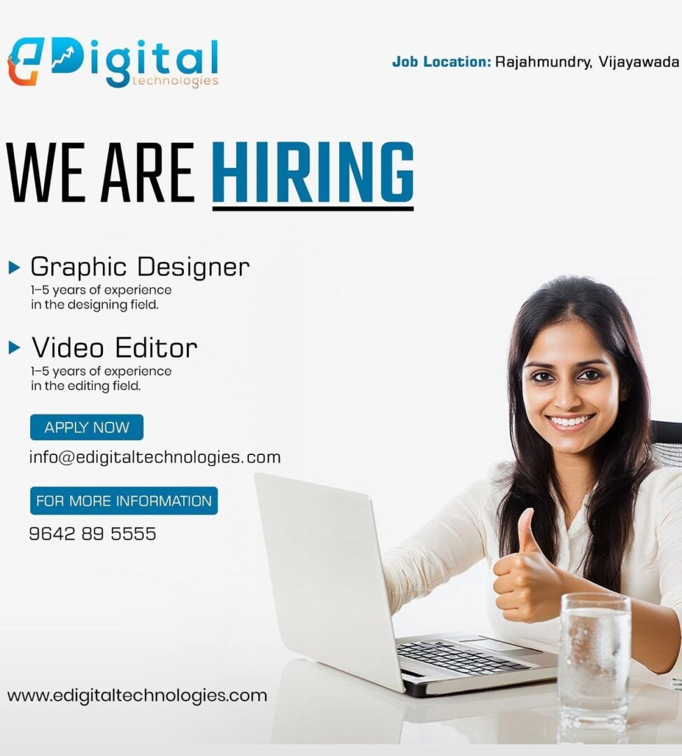Graphic Designer & Video Editor Jobs – 1–5 Years Experience | Apply Now