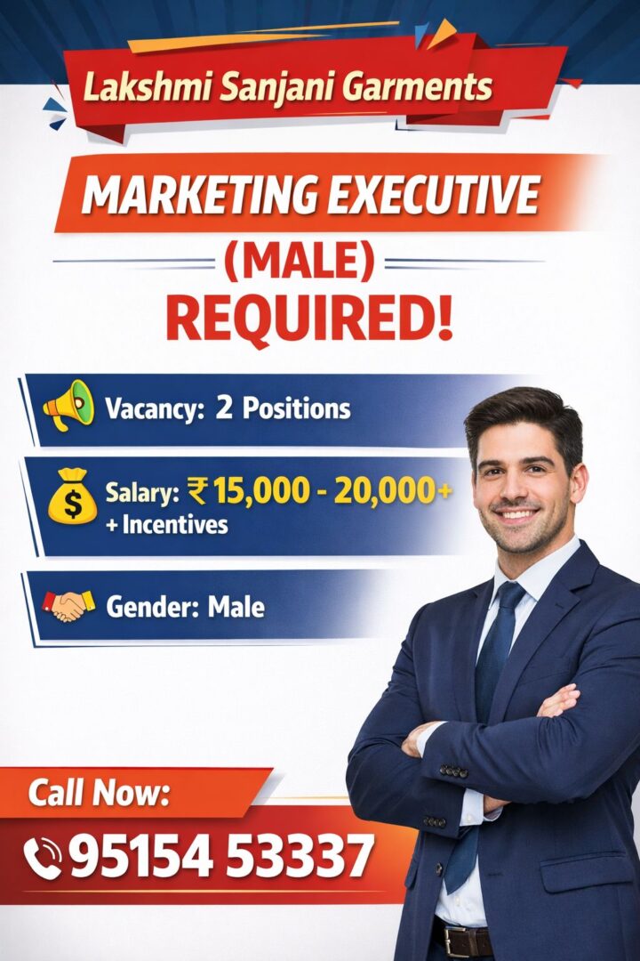 Marketing Executive Job in Kakinada & Rajahmundry