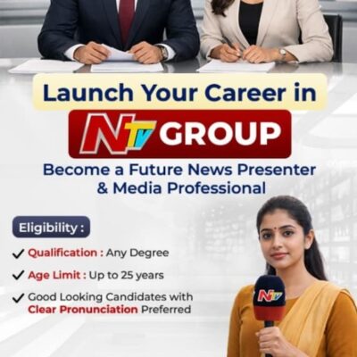 TV News Presenter Jobs in Hyderabad | NTV Group Hiring Freshers