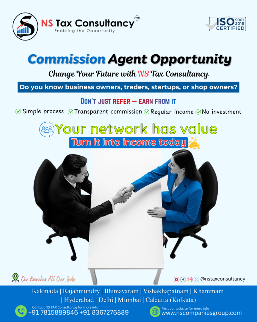 Commission Agent Opportunity – NS Tax Consultancy