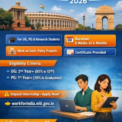 NITI Aayog Internship 2026 – Apply Now
