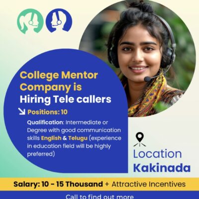 Tele Caller Jobs in Kakinada for Girls | College Mentor Hiring