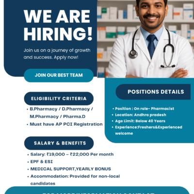 Apollo Pharmacy Jobs in Andhra Pradesh – Pharmacist Hiring