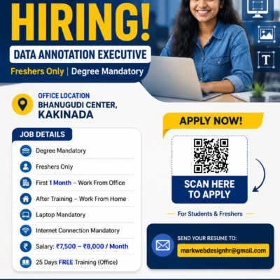Data Annotation Executive Jobs in Kakinada | Freshers Only | Work From Home After Training