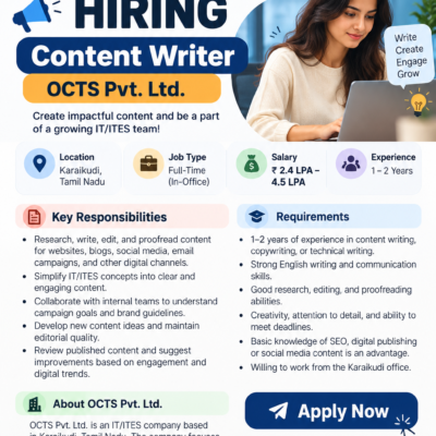 Content Writer – OCTS Pvt. Ltd.