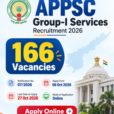 APPSC Group 1 Recruitment 2026 – 166 Vacancies, Apply Online
