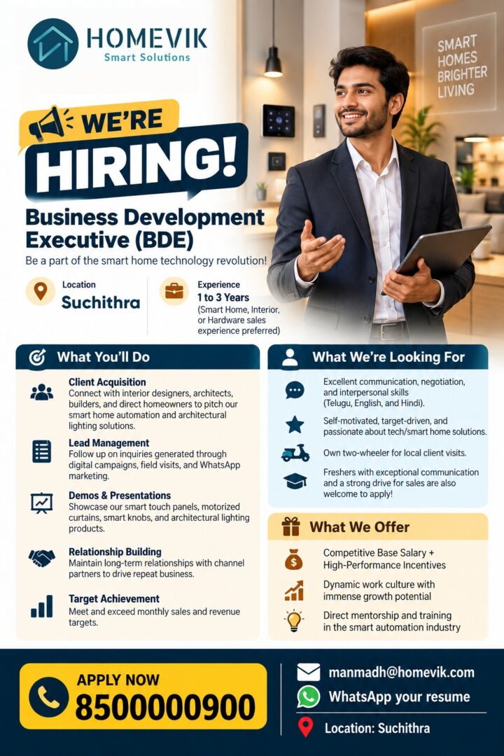 Business Development Executive Jobs in Suchitra, Hyderabad | Homevik