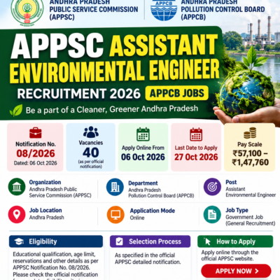 APPSC Assistant Environmental Engineer Recruitment 2026 – APPCB Jobs